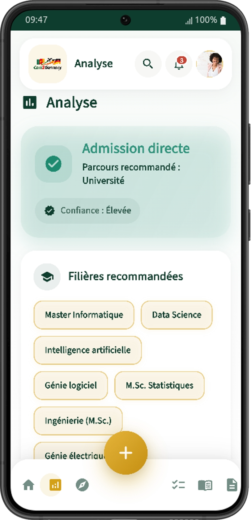 Analyse du profil avec indice de confiance