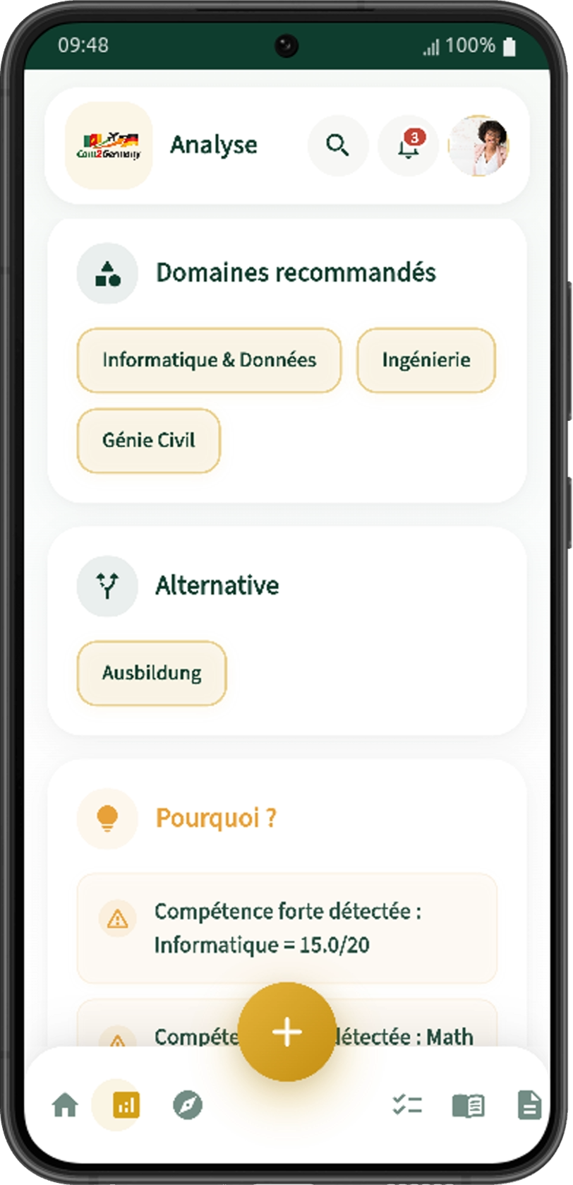 Domaines recommandés et explication du choix