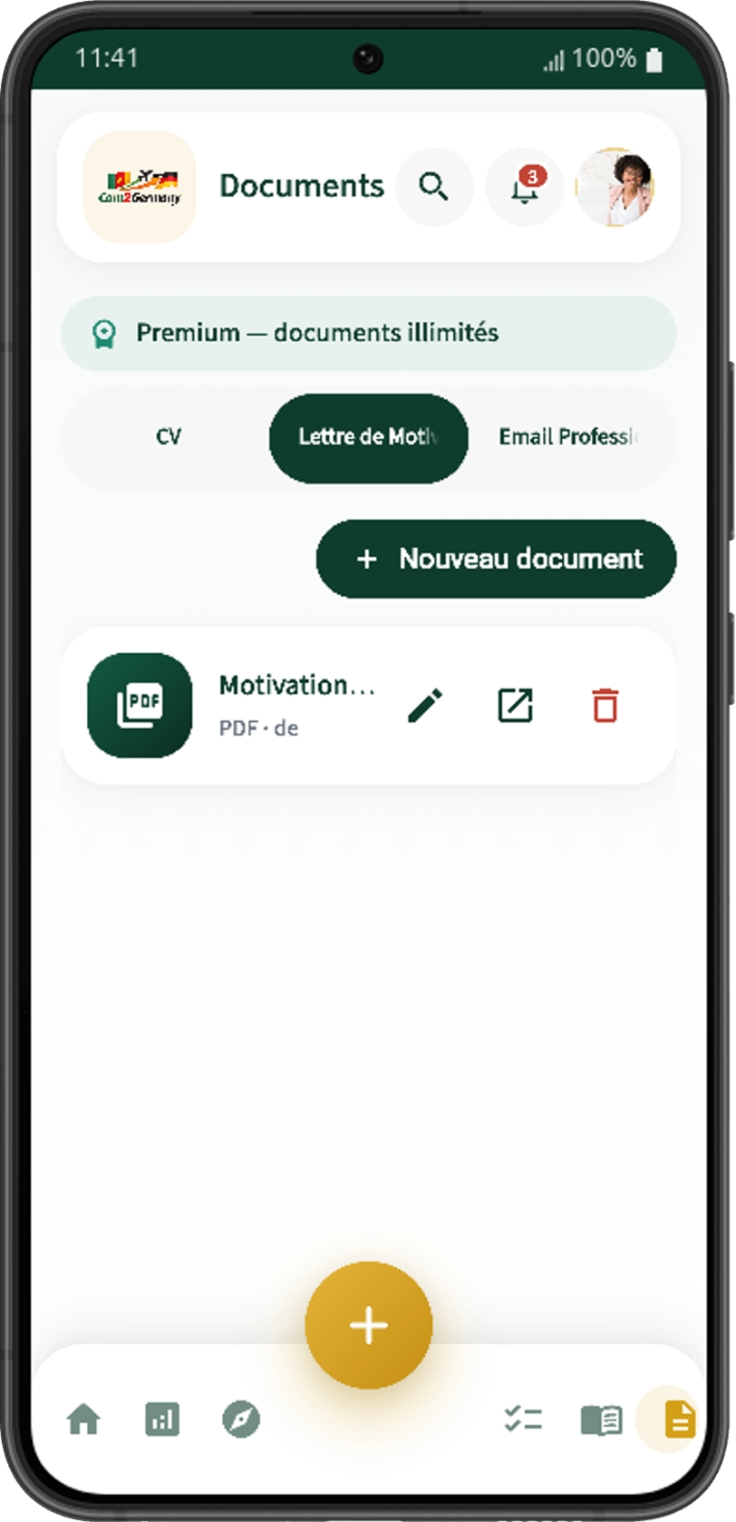 Générateur de documents CV, lettre, email